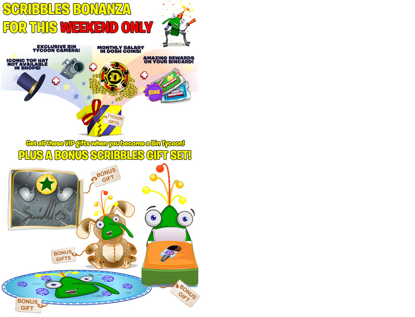 SCRIBBLES BONANZA – THIS WEEKEND ONLY!